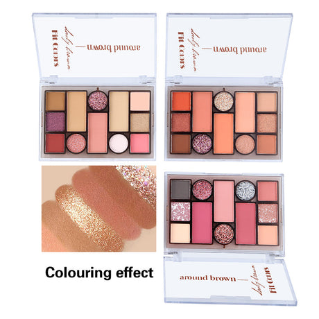 Fit Colors 12-Color Face Comprehensive Makeup Powder Palette Matte Pearlescent Earth Color Blush Eyebrow Powder Eye Shadow - V.I.P Digital Presence