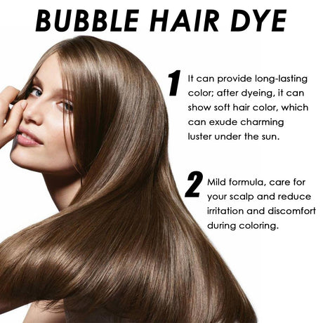 Hoegoa Hair Dye Shampoo Bubble Colored Hair Dye Shampoo Hair Color Dye Color Blackening Shampoo - V.I.P Digital Presence