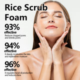 Rice Scrub Foam, Deeply Clean Firming Pores Repair Facial Dull Skin Shine White Face - V.I.P Digital Presence