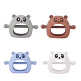 Guantes de dentición de silicona para bebés, sonajeros calmantes para bebés, mordedores, palitos de dentición, juguete para morder. 