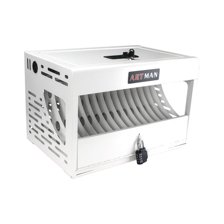 16 Bay Charging Cabinet for Laptop Chromebook Locking Charging Station-WHITE - V.I.P Digital Presence