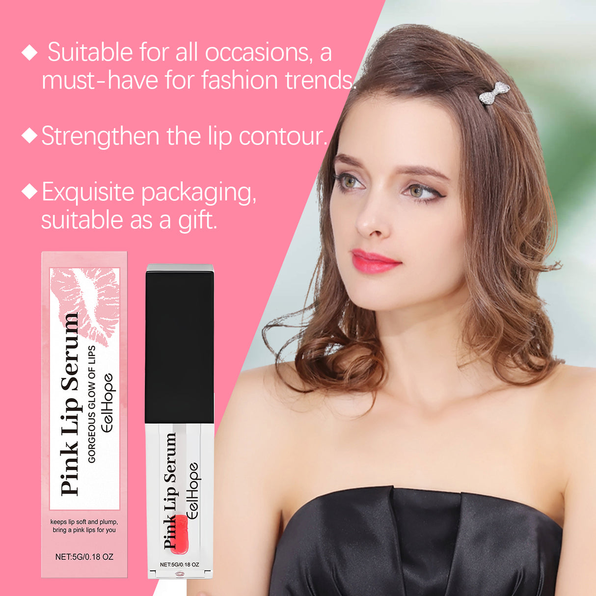Pink Lip Oil Care Lip Skin Color Brightening Moisturizing Lip Moisturizing Lip Gloss