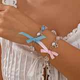 Small Fresh Butterfly Combined with Gold Bracelet Set, Rural Style Multi Element Pearl Bracelet - V.I.P Digital Presence