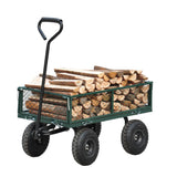 Wagon Cart Garden cart trucks make it easier to transport firewood (green) - V.I.P Digital Presence