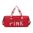New fitness bag, shoe compartment, dry wet separation bag, sports travel bag, shiny pink letter single shoulder crossbody bag - V.I.P Digital Presence