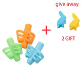 Two-Finger Pen Holder Silicone Baby Learning Writing Tool Correction Device Pencil Set Stationery 3 Piece Set Gift 2 Piece Fish - V.I.P Digital Presence
