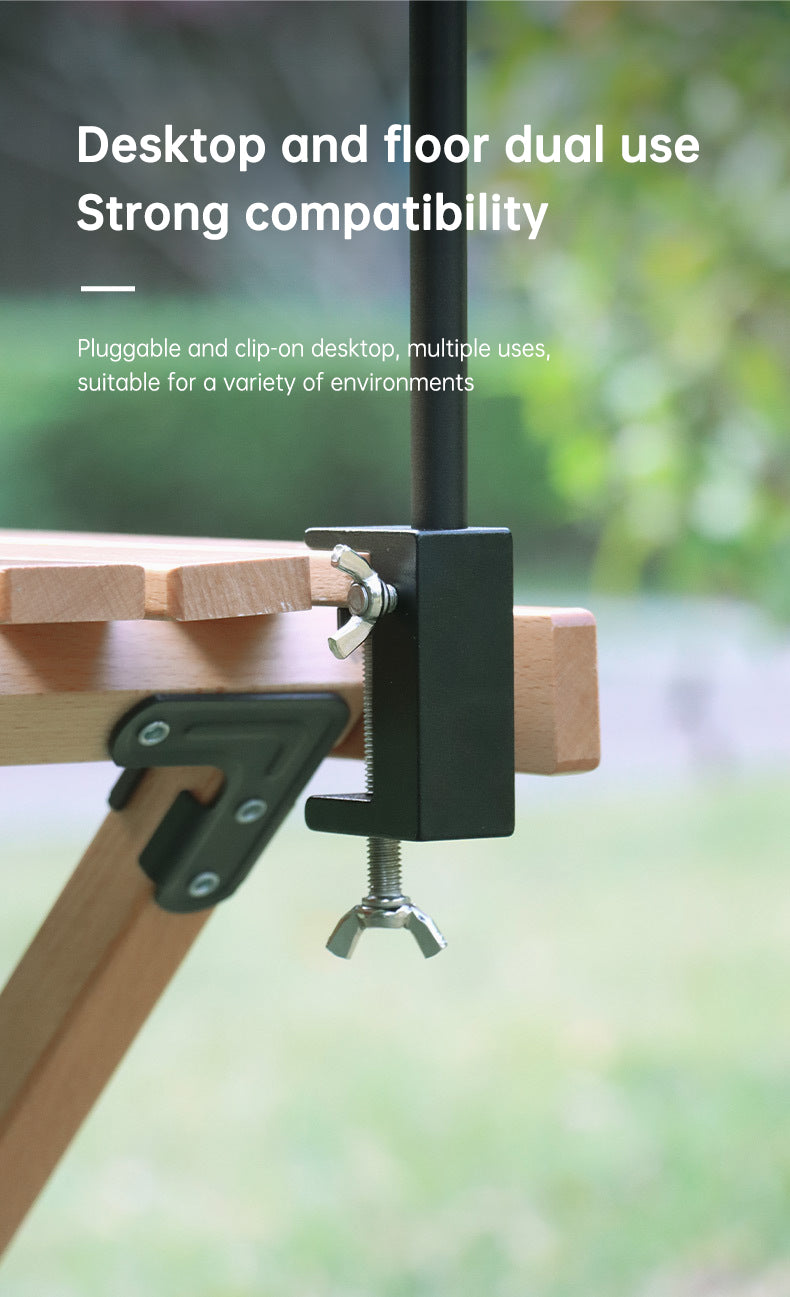 Soporte para lámpara de camping portátil de aleación de aluminio ligero para exteriores con bolsa de almacenamiento
