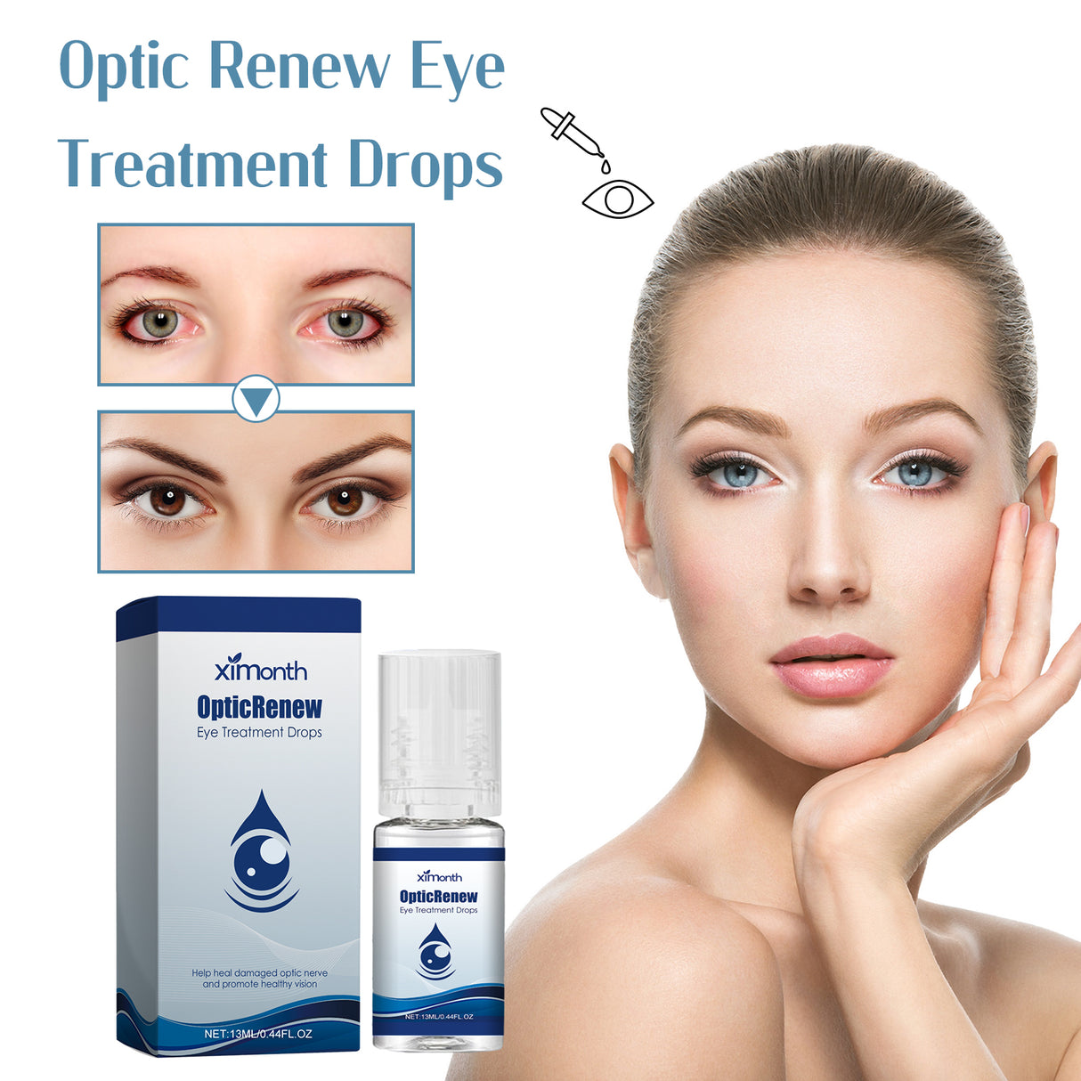 Optic Renew Eye Treatment Drops, Relieves Redness Eyestrain Dry Vision Blurry Eye Care Solution - V.I.P Digital Presence