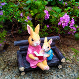 Simulated rabbit reading animal ornament - V.I.P Digital Presence