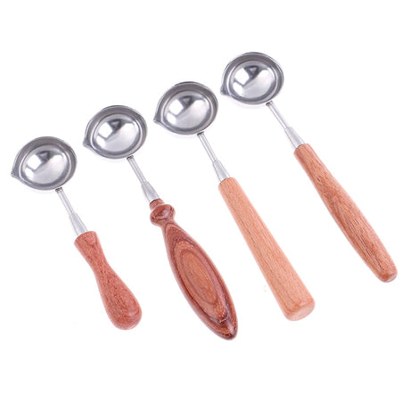 Anti-Hot Sealing Wax Spoon Wood Handle Retro Wax Stamping Spoons Invitation Cards Decorative Stamps Craft - V.I.P Digital Presence