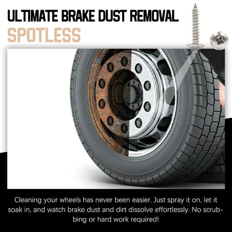 Car Brake Cleaner, Wheel Hub Rim Yellowing Eliminate Abnormal Wheel Noise Cleaning Stains Rust Remover - V.I.P Digital Presence