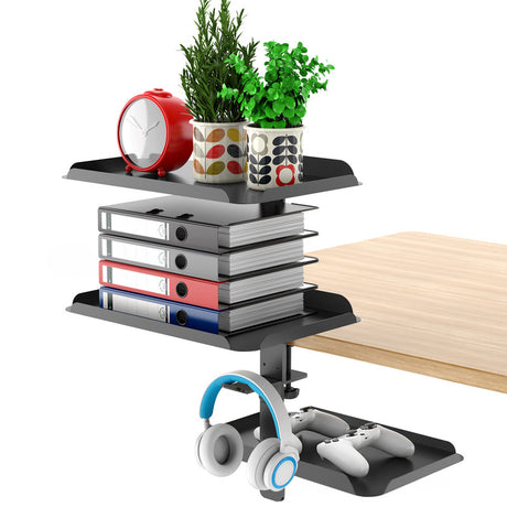3 - Tier Multifunctional Desk Side Storage Rack - Organize Your Workspace Effortlessly - V.I.P Digital Presence