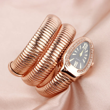Snake shaped watch Women's fashion bracelet watch Creative quartz watch Personalized bracelet watch - V.I.P Digital Presence