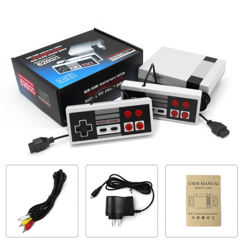 Consola de juegos para TV todo en uno NES620 para dos jugadores, color rojo y blanco, 8 bits, NES620 para uso doméstico