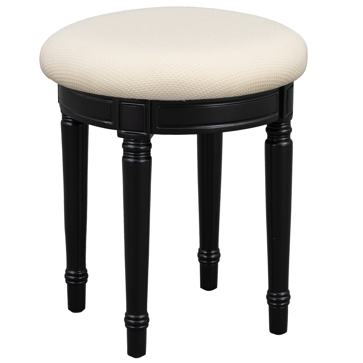 GO 43" Dressing Table Set with Mirrored Drawers and Stool, Tri-fold Mirror, Makeup Vanity Set for Bedroom, Black - V.I.P Digital Presence