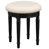 GO 43" Dressing Table Set with Mirrored Drawers and Stool, Tri-fold Mirror, Makeup Vanity Set for Bedroom, Black - V.I.P Digital Presence