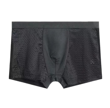 Modal Solid Ice Silk Antibacterial Underwear for Men's Mid Waist Breathable Four Square Corner Underwear - V.I.P Digital Presence