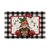 Christmas Snowman Linen Meal Mat Snowflake Grid Printed Table Mat Christmas Party Decoration Insulation Mat Holiday Decoration - V.I.P Digital Presence