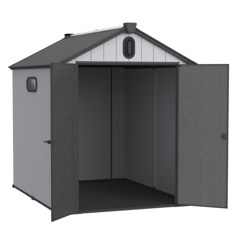 XWT012 6*8ft plastic storage shed for backyard garden big spire Tool storage - V.I.P Digital Presence