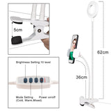 Photo Studio Selfie LED Ring Light with Cell Phone Mobile Holder for Youtube Live Stream Makeup Camera Lamp for iPhone Android - V.I.P Digital Presence