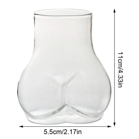 creative Butt Drinking Glass  Borosilicate Glass Transparent Butt Drinking Cup Funny Glass Cup For Holiday Thick Coffee Mug - V.I.P Digital Presence