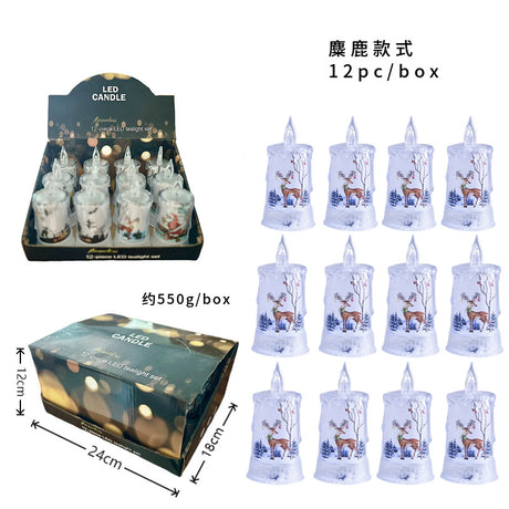 Christmas led electronic candle light Christmas snowman elk decoration luminous night light atmosphere light ornaments - V.I.P Digital Presence