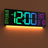 Large Digital Wall Clock with Remote Control Big LED/Dual Alarm/8 RGB Colors Digital Alarm Clock Electronic Watch - V.I.P Digital Presence
