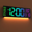 Large Digital Wall Clock with Remote Control Big LED/Dual Alarm/8 RGB Colors Digital Alarm Clock Electronic Watch - V.I.P Digital Presence