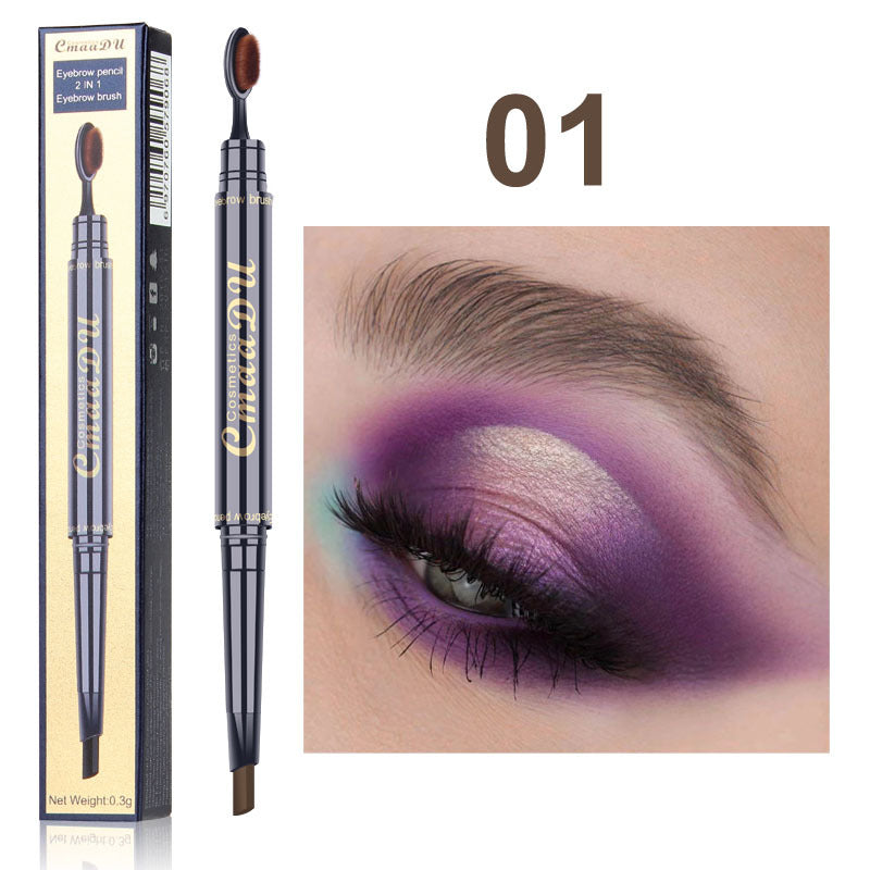 CmaaDu Toothbrush head eyebrow pencil pigment multi functional waterproof double ended eyebrow - V.I.P Digital Presence