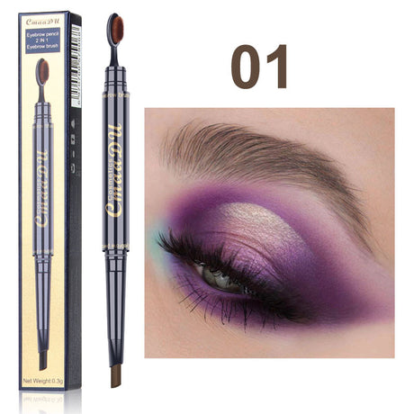 CmaaDu Toothbrush head eyebrow pencil pigment multi functional waterproof double ended eyebrow - V.I.P Digital Presence