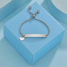 Stainless steel personalized engraved three color curved bracelet simple and personalized women's bracelet - V.I.P Digital Presence
