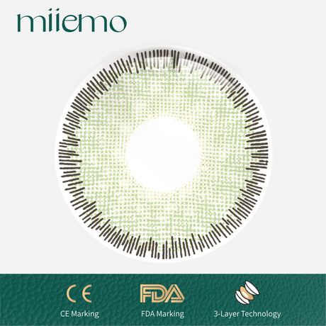 1 pair  FDA Certificate Eyes Beautiful Pupil Colorful Girl Cosplay Contact Lenses  EMILY GREEN - V.I.P Digital Presence