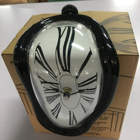 Twisted Corner Clock by Creative Home Decor: A Melting Clock with Roman Numerals, a Retro Time - Warp Wall Clock - V.I.P Digital Presence