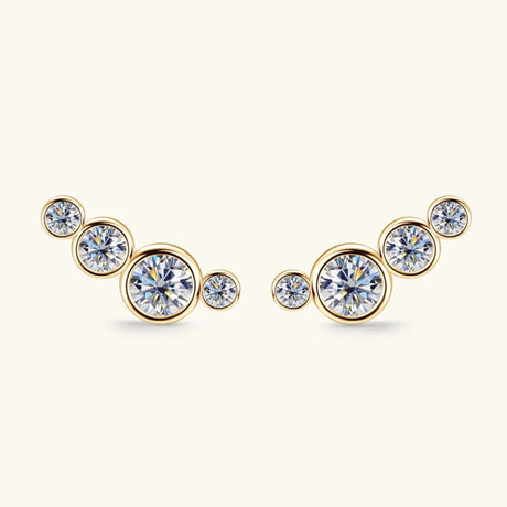 Moissanite 925 Sterling Silver Stud Earrings - V.I.P Digital Presence