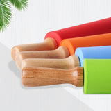 Wooden Handle Silicone Rolling Pin Rolling Pin Roller Flour Pin Small Medium And Large Household Baking Tools And Kitchenware - V.I.P Digital Presence