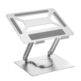 Soporte de aluminio para portátil de oficina, soporte de refrigeración para computadora, doble poste, plegable, rotación continua de 360 ​​grados