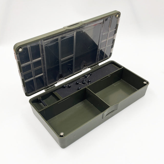 Fishing storage box, portable tackle box, magnetic compartments, fishing accessories - V.I.P Digital Presence