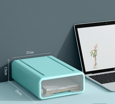 Office home desktop cosmetics stationery transparent storage box drawer type sundries storage box - V.I.P Digital Presence