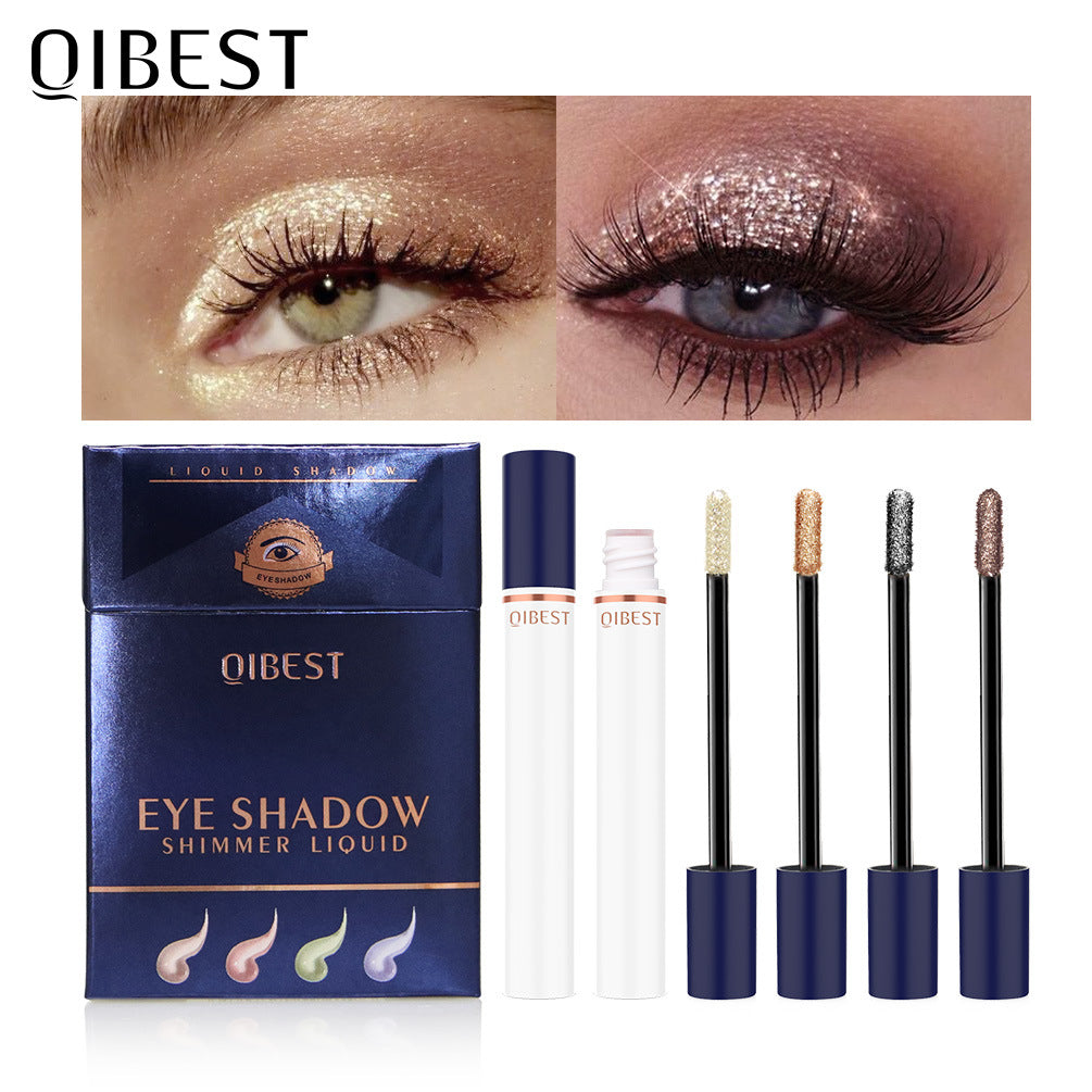 QIBEST Smoke Tube Eye Shadow Set Diamond Pearl Liquid Eye Shadow Shining Bright Eye Shadow Liquid - V.I.P Digital Presence