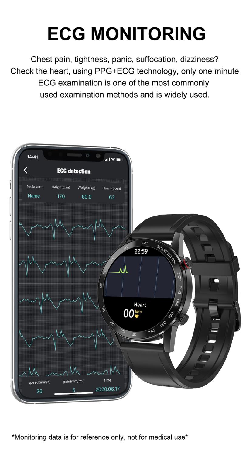 Reloj inteligente SANLEPUS ECG con Bluetooth y llamadas para hombre y mujer, pulsera deportiva de fitness, compatible con Android, Apple, Xiaomi y Huawei. 