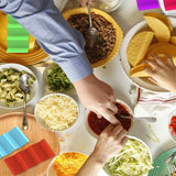 Plastic multi-color wavy tower with thin cake holder tray and Mexican cake holder - V.I.P Digital Presence