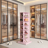 new 360 pink rotating shoe cabinet with 7 layers can accommodate up to 28 Paris shoes - V.I.P Digital Presence