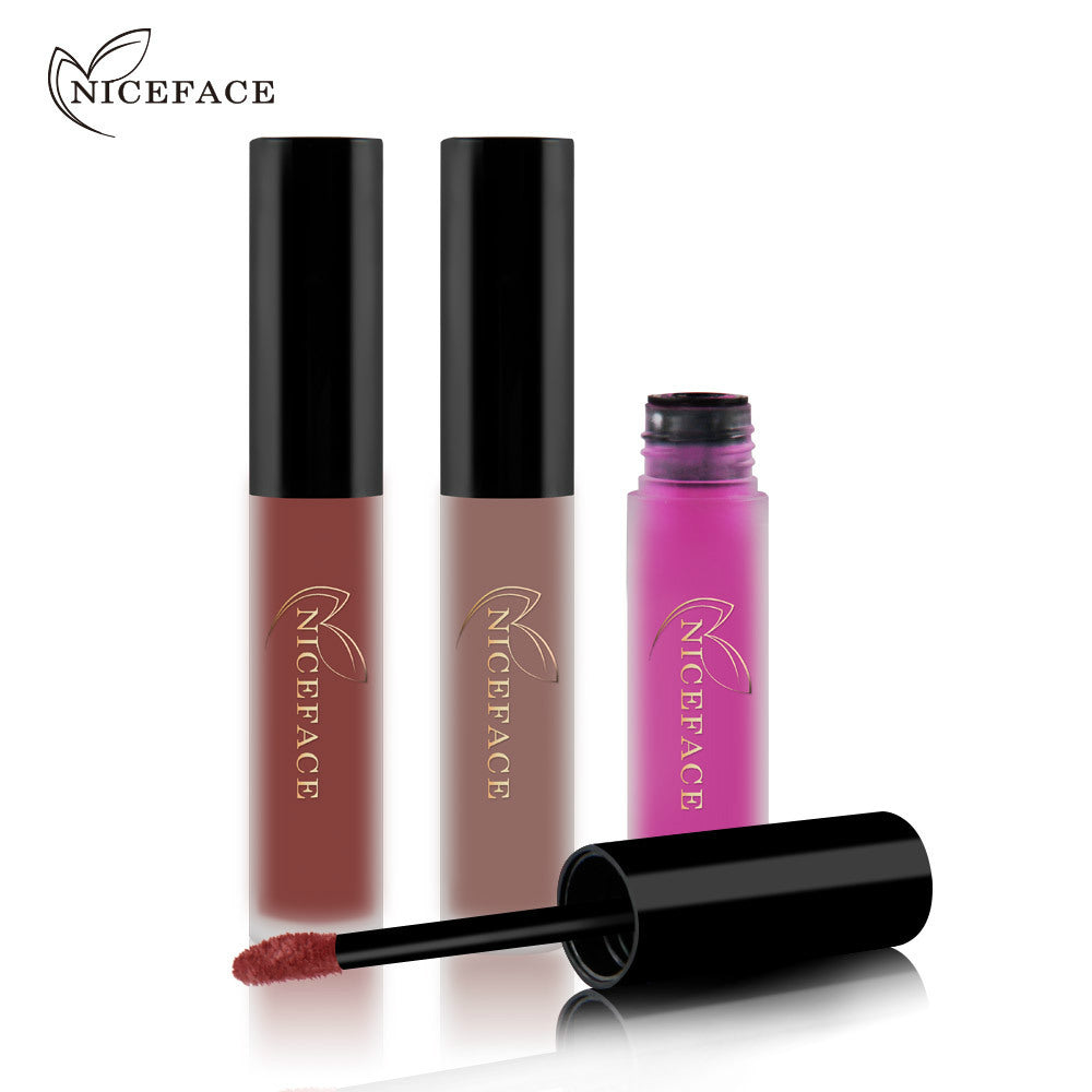 NICEFACE Matte Lip Glaze Does Not Fade And Does Not Stick To Cup Lip Gloss Non-Moisturizing Lipstick Orange - V.I.P Digital Presence