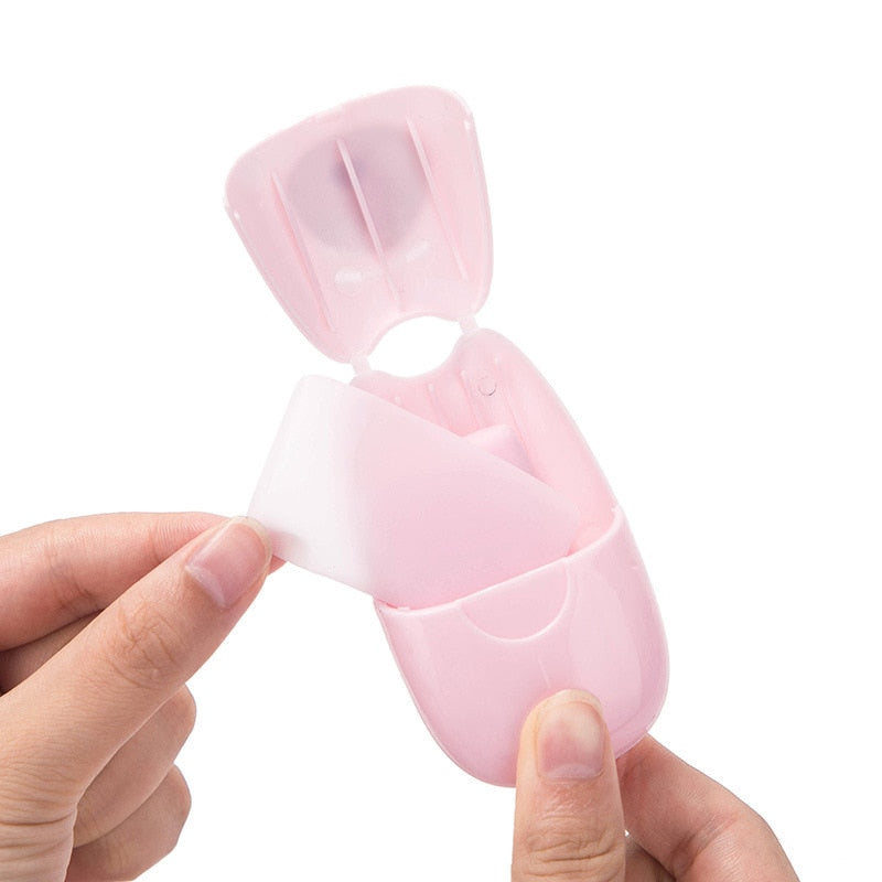 150pcs Disposable Boxed Paper Soap Travel Portable Hand Washing Box Scented Slice Sheets Mini Soap Paper Travel Makeup - V.I.P Digital Presence