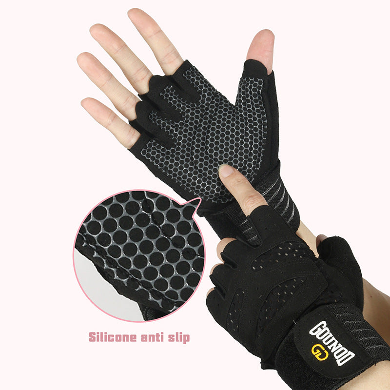 Fitness gloves extended breathable and wear-resistant half finger gloves for exercise - V.I.P Digital Presence