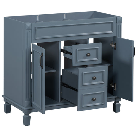 36'' Bathroom Vanity without Top Sink Cabinet only Modern Bathroom Storage Cabinet with 2 Soft Closing Doors and 2 Drawers - V.I.P Digital Presence