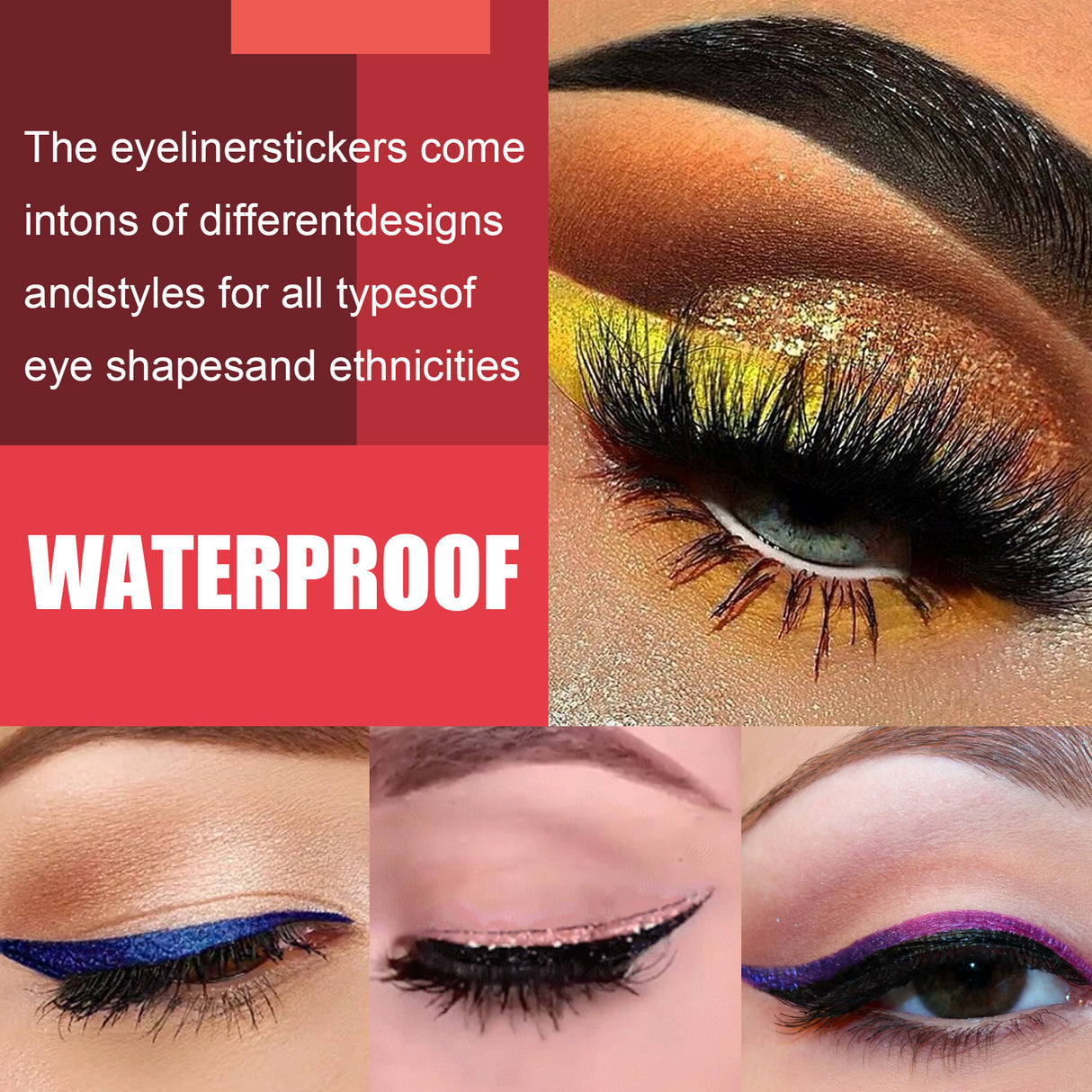 New Glitter Self-Adhesive Eyeliner Eyeshadow Sticker Double Eyelid False Eyelashes Waterproof Party Eye Makeup Sticker - V.I.P Digital Presence