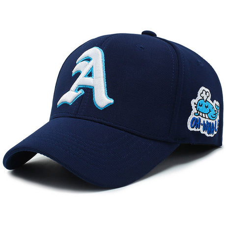 Fashion Gothic Letter A Side Whale Embroidery Baseball Caps Spring and Autumn Outdoor Adjustable Casual Hats Sunscreen Hat - V.I.P Digital Presence