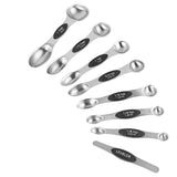 Stainless steel double headed magnetic suction spoon 8-piece set 9-piece set baking tool scale spoon set kitchen seasoning spoon - V.I.P Digital Presence