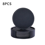 Creative PU leather coaster Exquisite insulated tea water cushion Square leather coaster - V.I.P Digital Presence